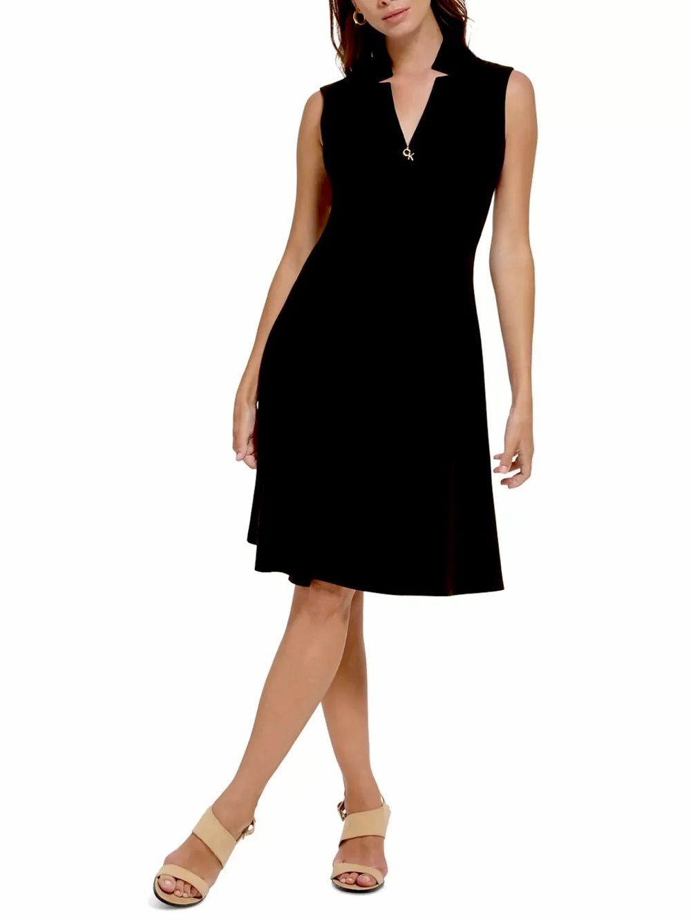Calvin Klein Notch Collar Dress Size 10